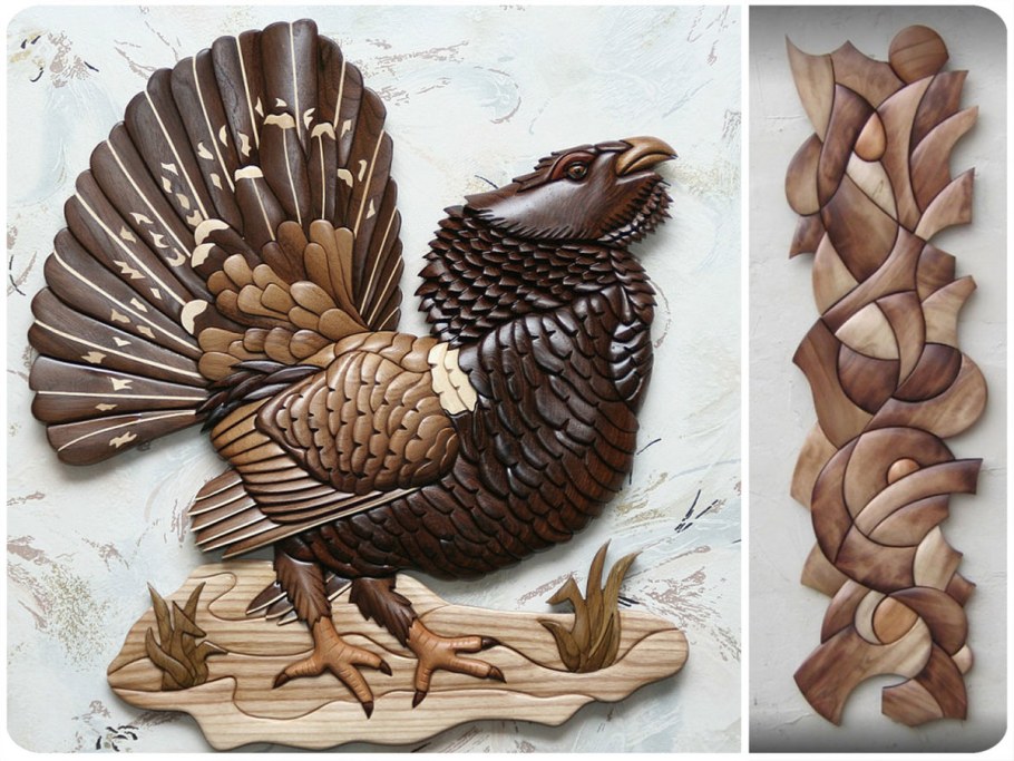 Олег Панков -интарсия резьба по дереву