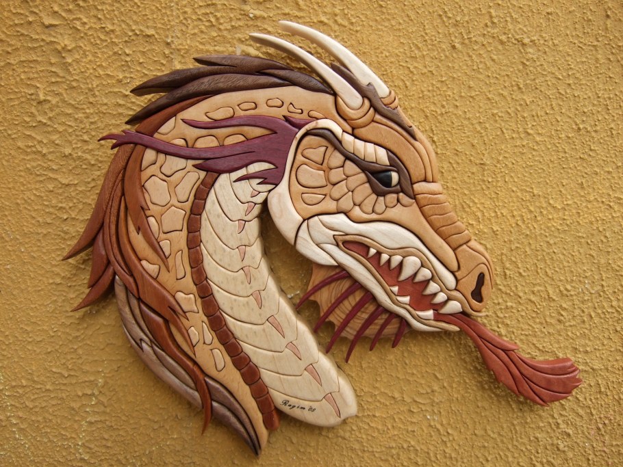 Деревянная мозаика интарсия