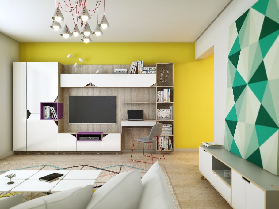 Компьютерный стол встроенный в стенку