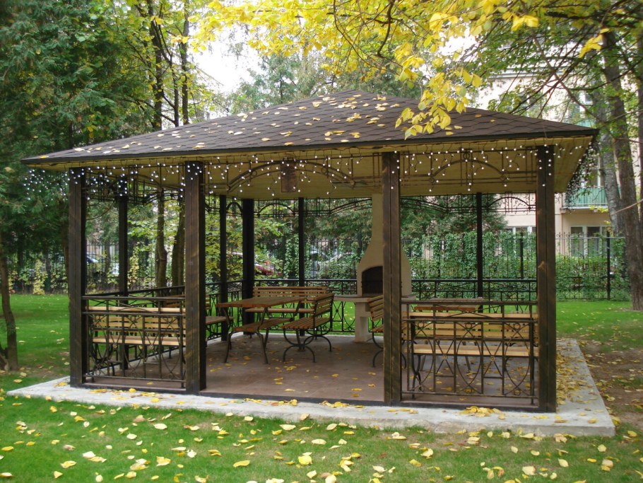 Пергола из профильной трубы 80*80