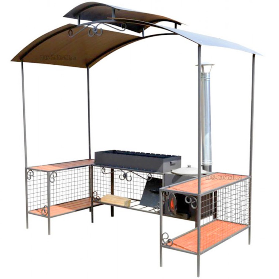 Беседка шестигранная металлическая