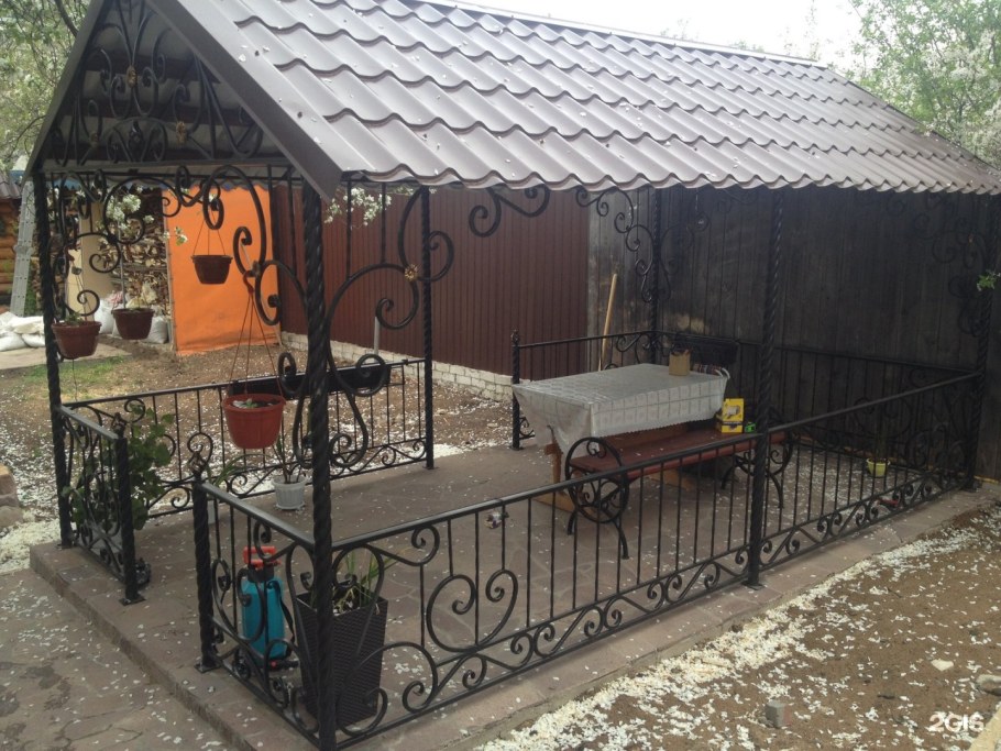Кованые беседки с мангалом