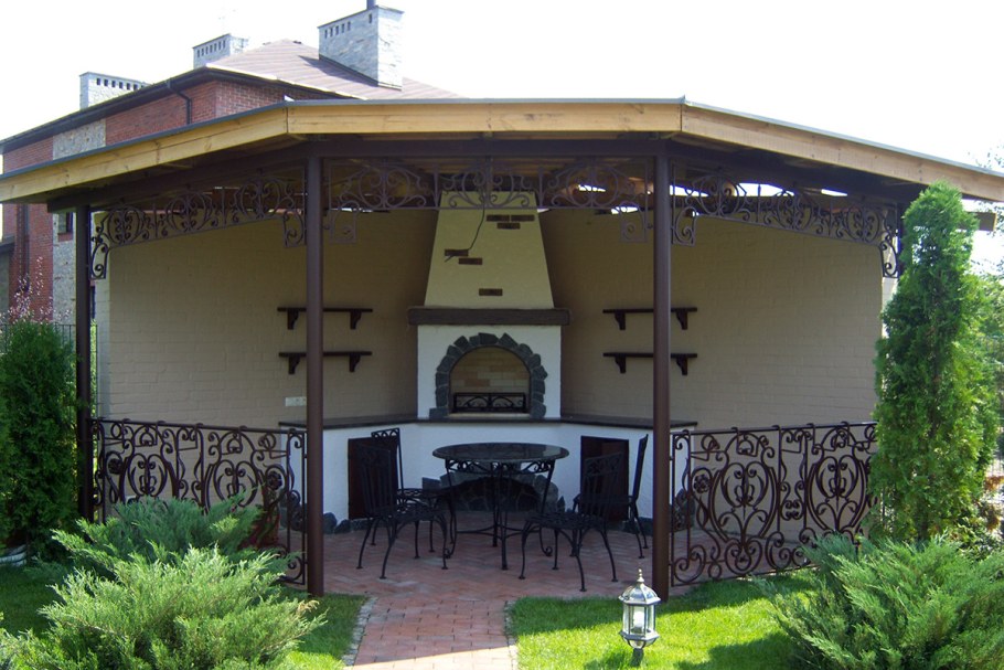 Крыша для мангальной зоны