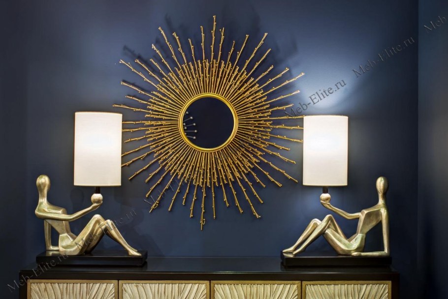 Зеркало лучи солнца (Garda Decor) золотой 101x101 см.