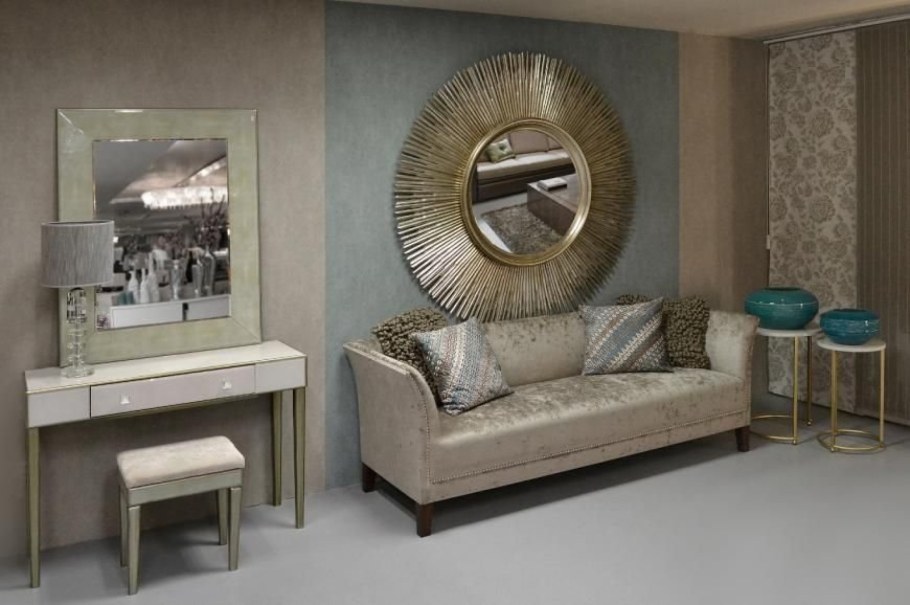 Ар деко зеркало солнце