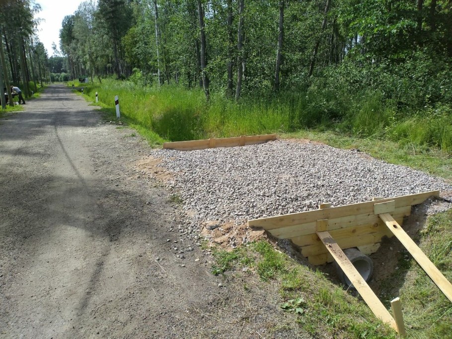 Заезд на участок через канаву