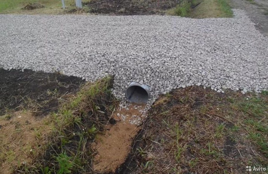 Парковочная площадка из щебня