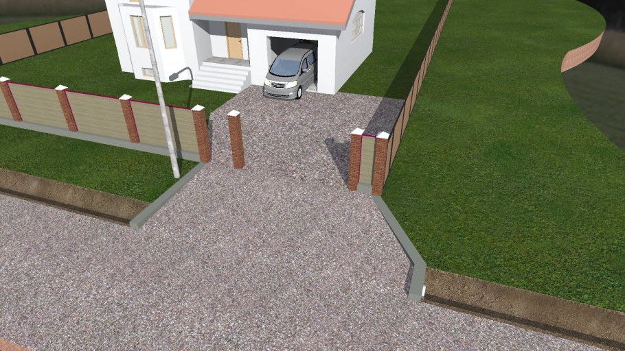 Обустройство площадки для автомобиля на даче