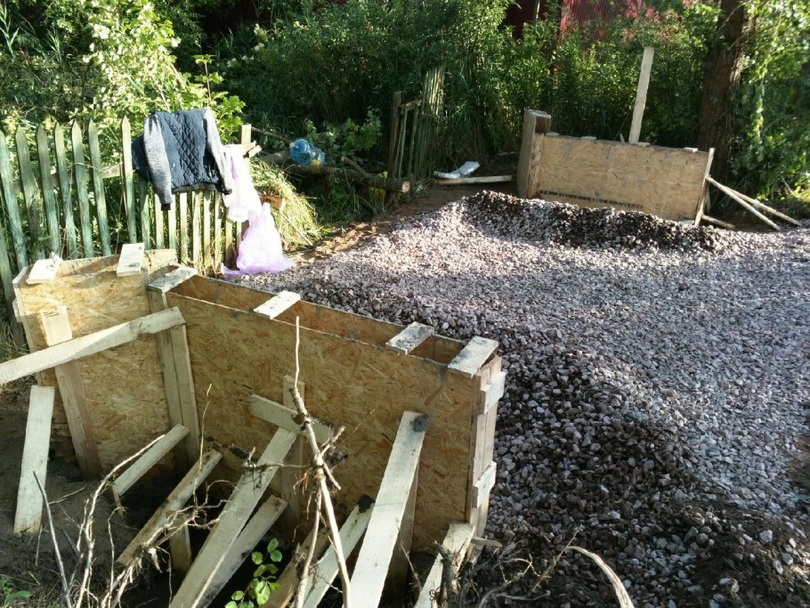 Парковка из щебня