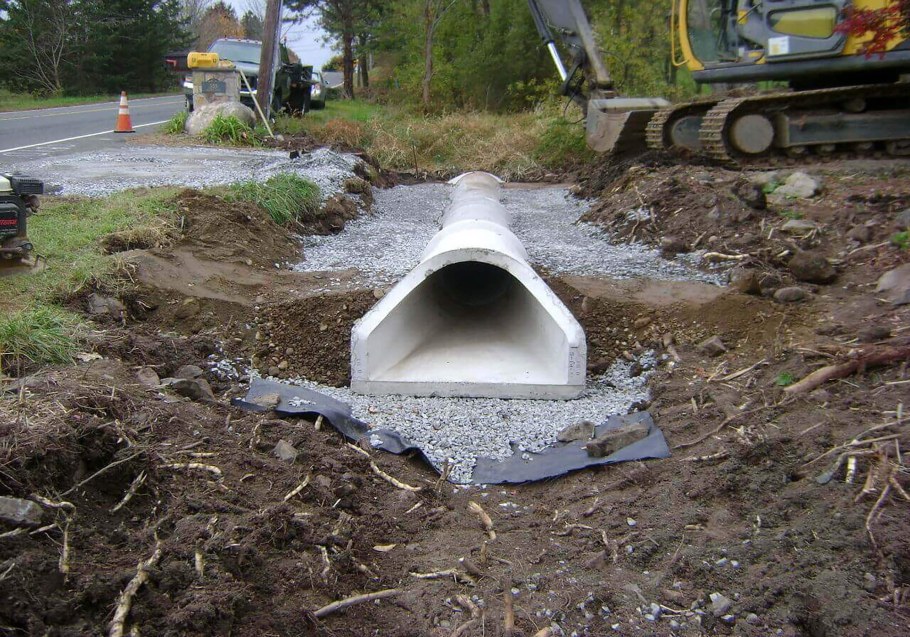 Площадка для парковки из щебня