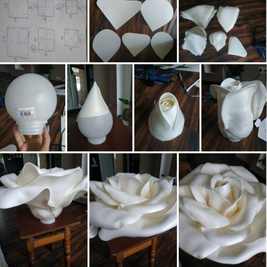 Цветы из изолона светильники
