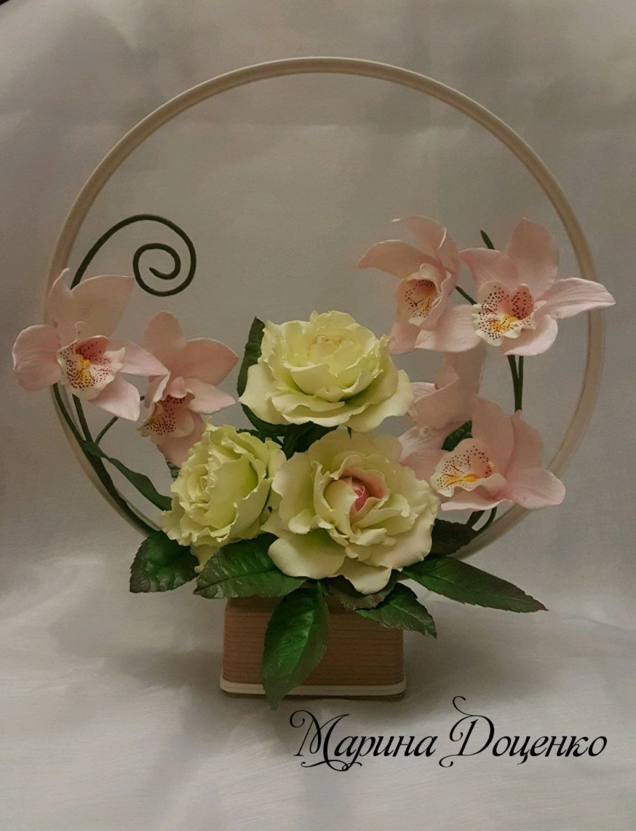 Цветы из фоамирана светильник