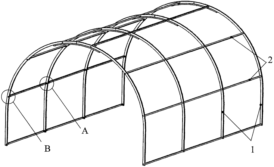 Чертёж теплицы из профильной трубы 3х4м