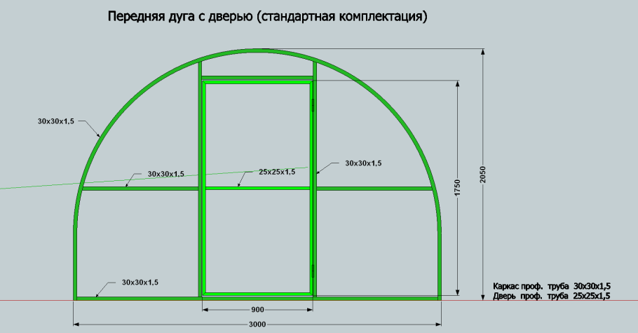 Митлайдер теплица арочная чертеж
