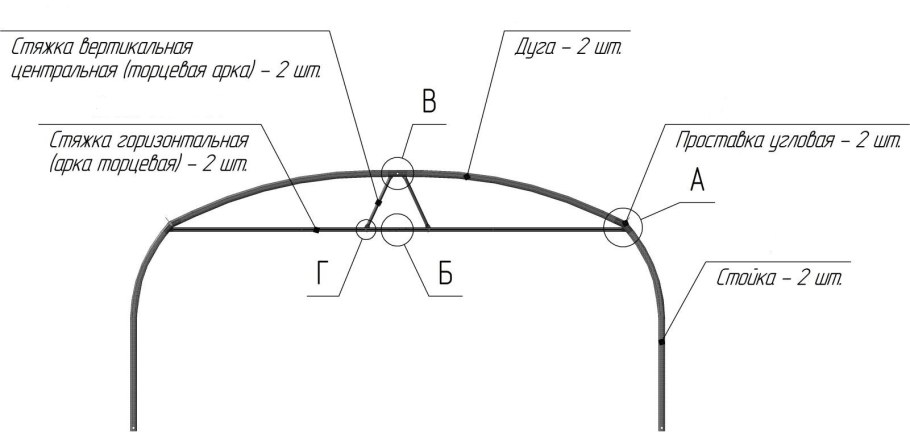 Теплица хлебница из поликарбоната чертеж с размерами