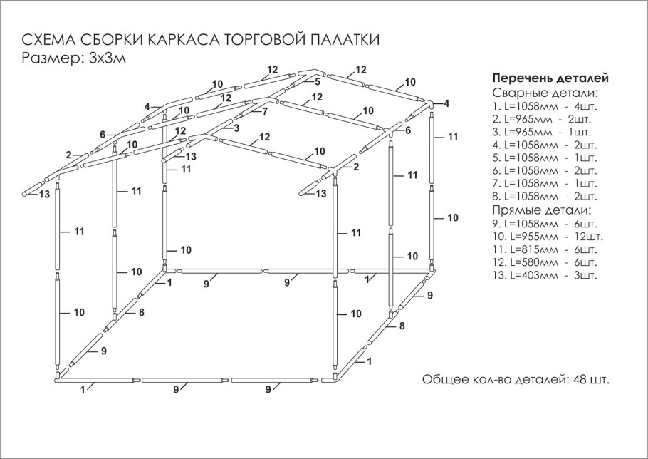 Чертежи парника хлебница из профильной трубы с размерами