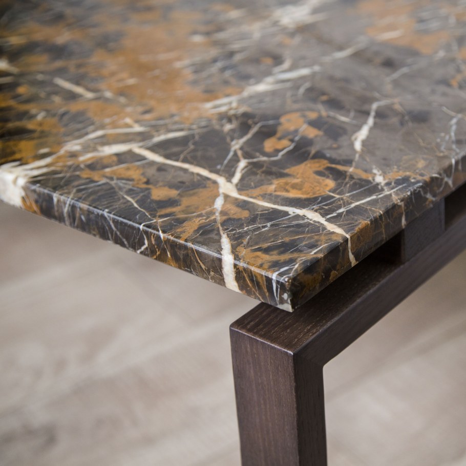 Стол Кловис черный мрамор