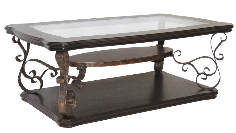 Журнальный стол BEAUTYSTYLE 26 венге стекло черное