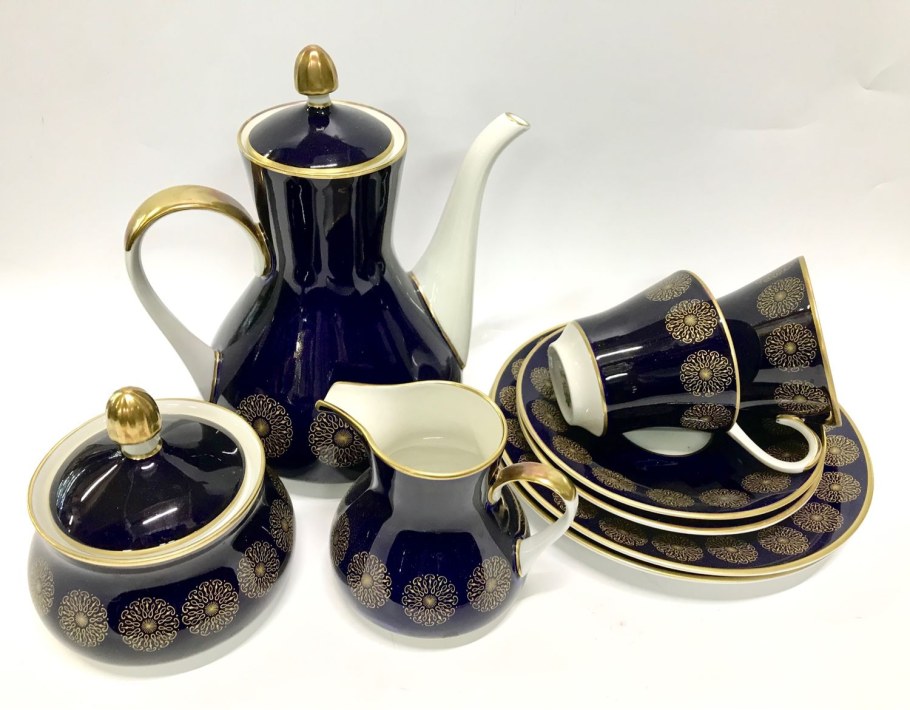 Сервиз Веймар кобальт