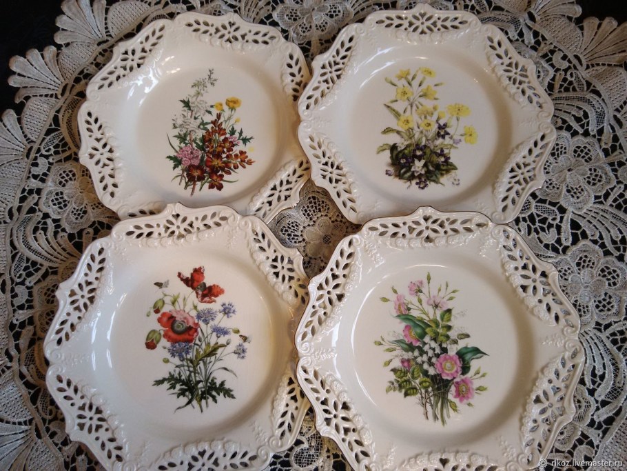 Чайное трио Шуманн прорезной фарфор