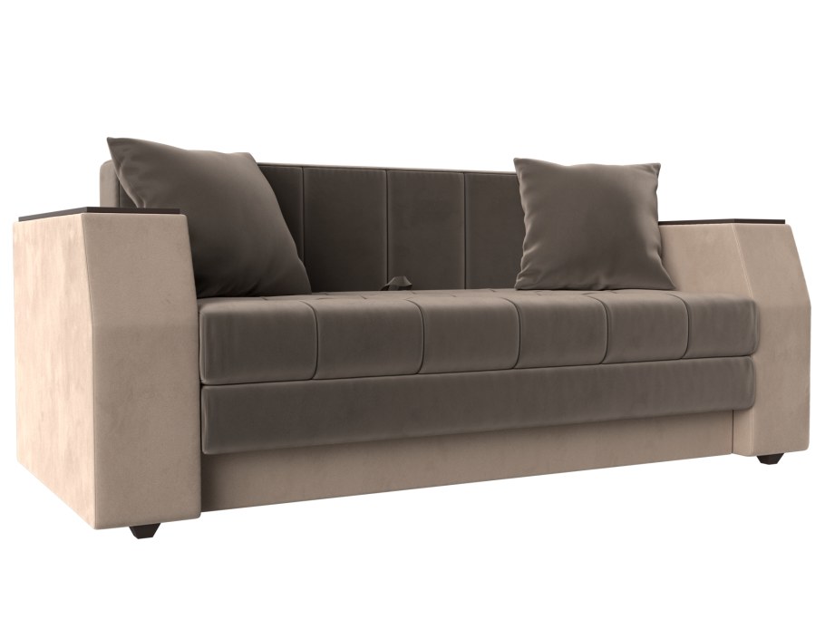 Диван АРТМЕБЕЛЬ Дубай микровельвет черный п-образный