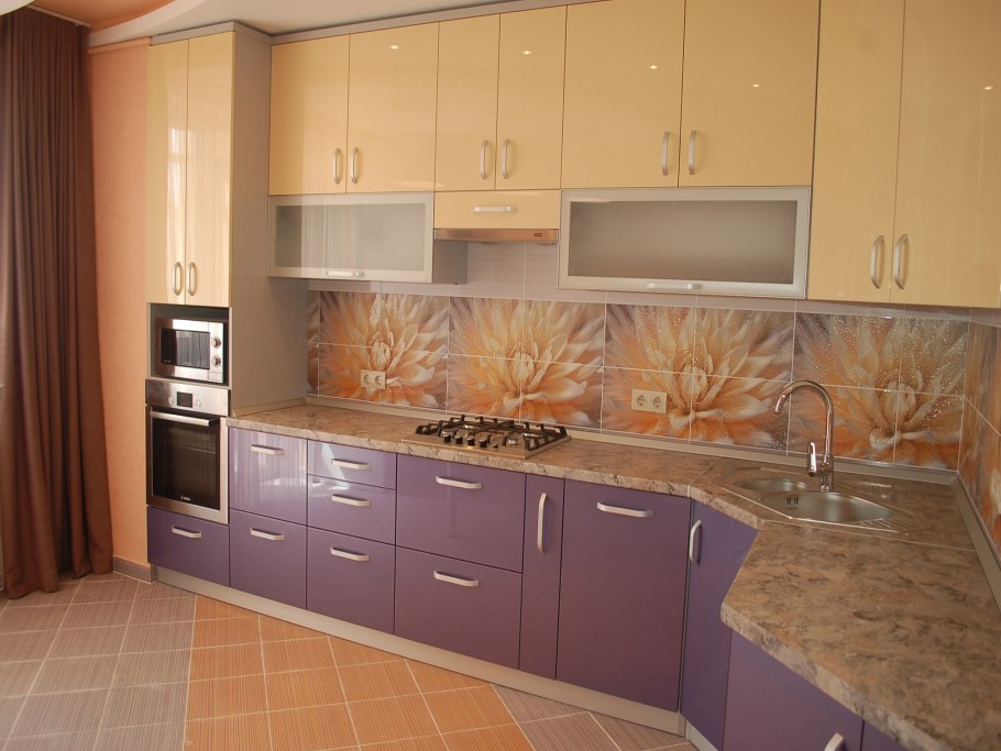 Сапер мебель кухня бежевый пластик фото