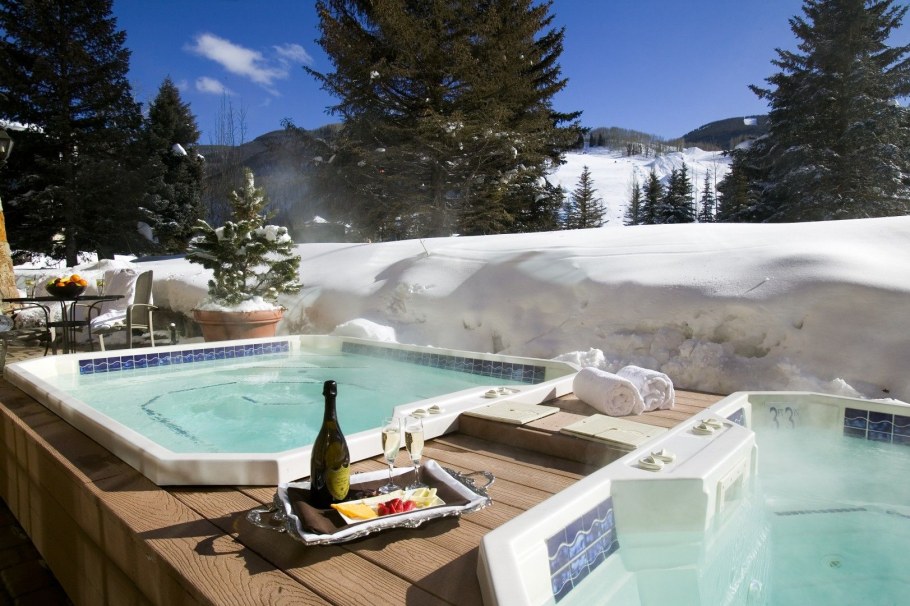 Швейцария зимой термальные бассейны