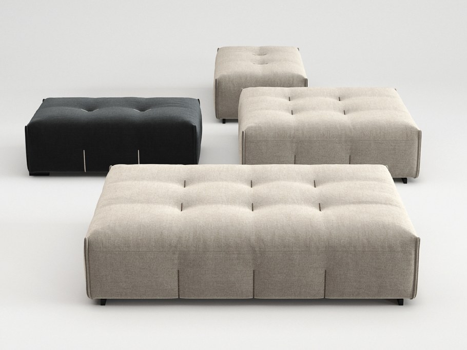 Диван Мустанг с двумя пуфами