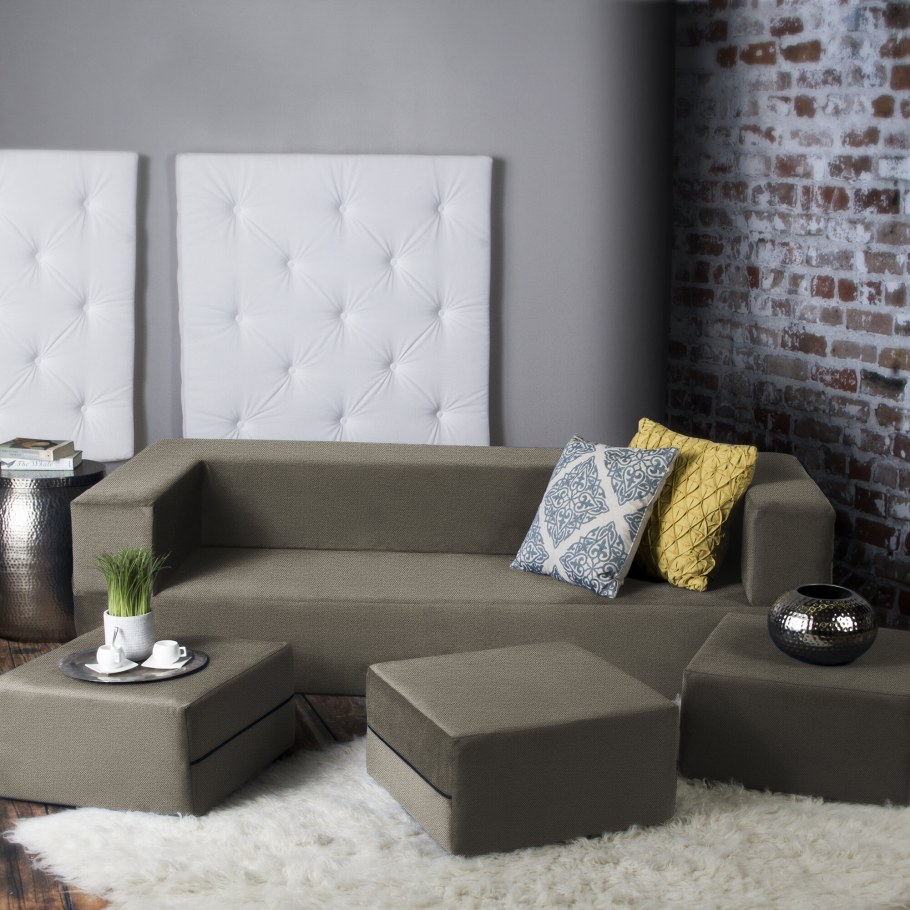 Бескаркасный диван с пуфом DS 207