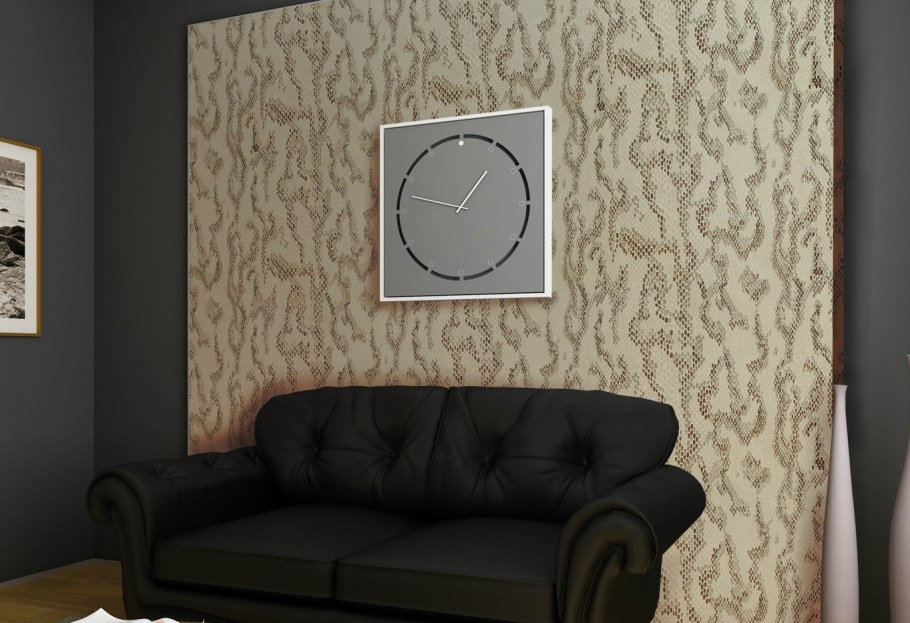 Обои змеиная кожа в интерьере