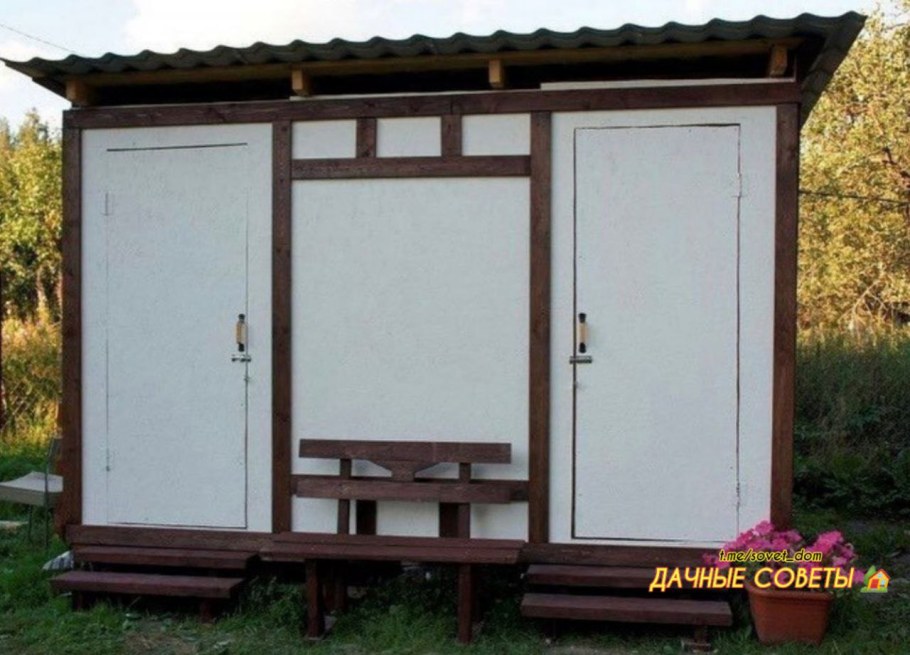 Туалет с душем для дачи