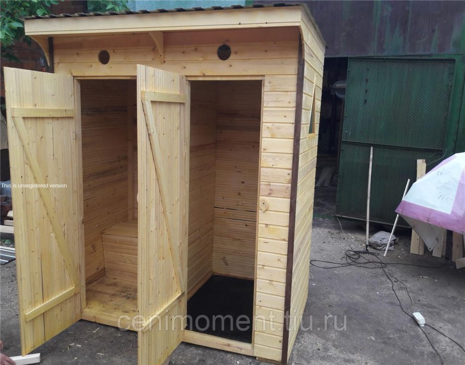 Туалет с душем для дачи
