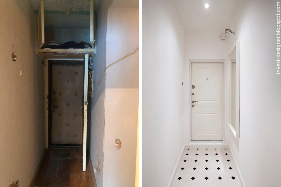 Прихожая до и после