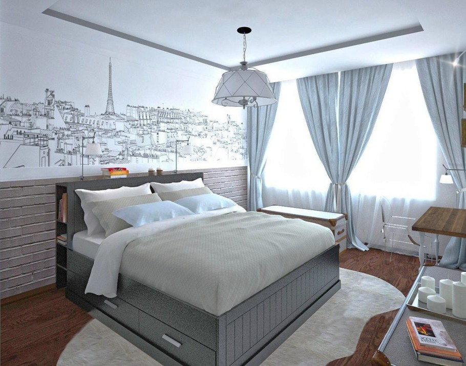 Спальня в стиле Скандинавский лофт