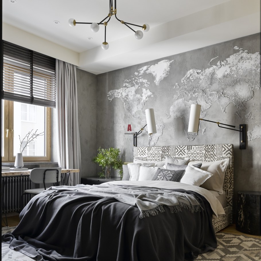 Декор спальни лофт