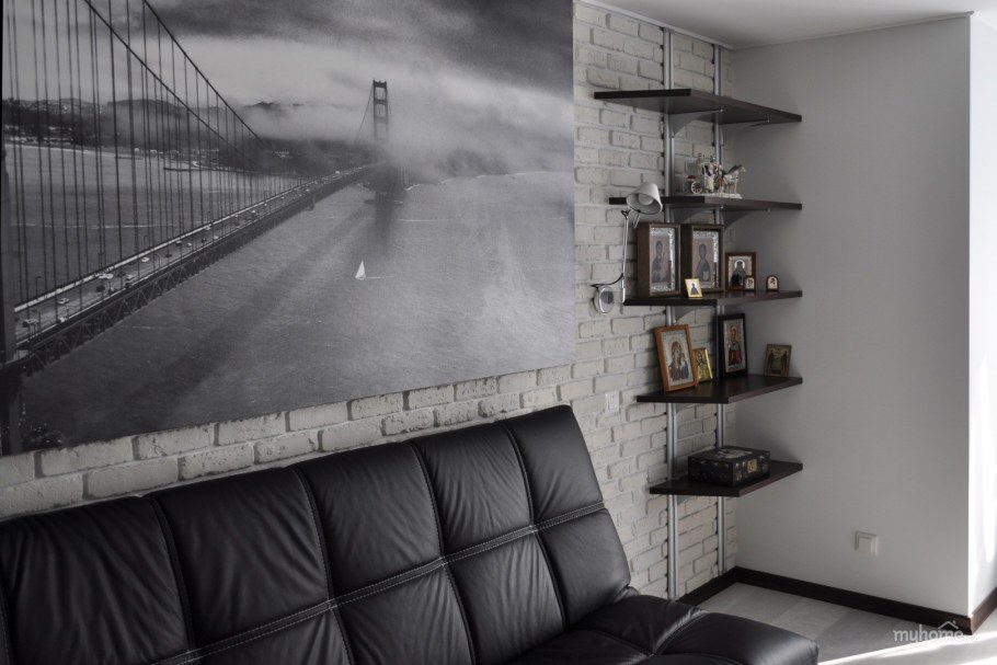 Комната подростка в стиле лофт в серых тонах