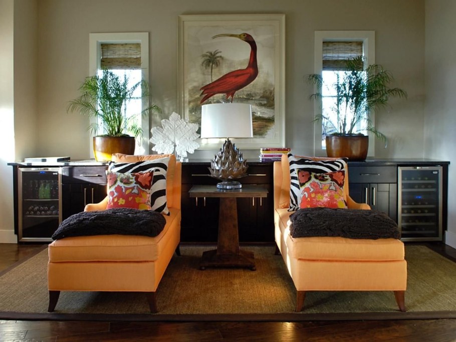 Асимметричная композиция в интерьере