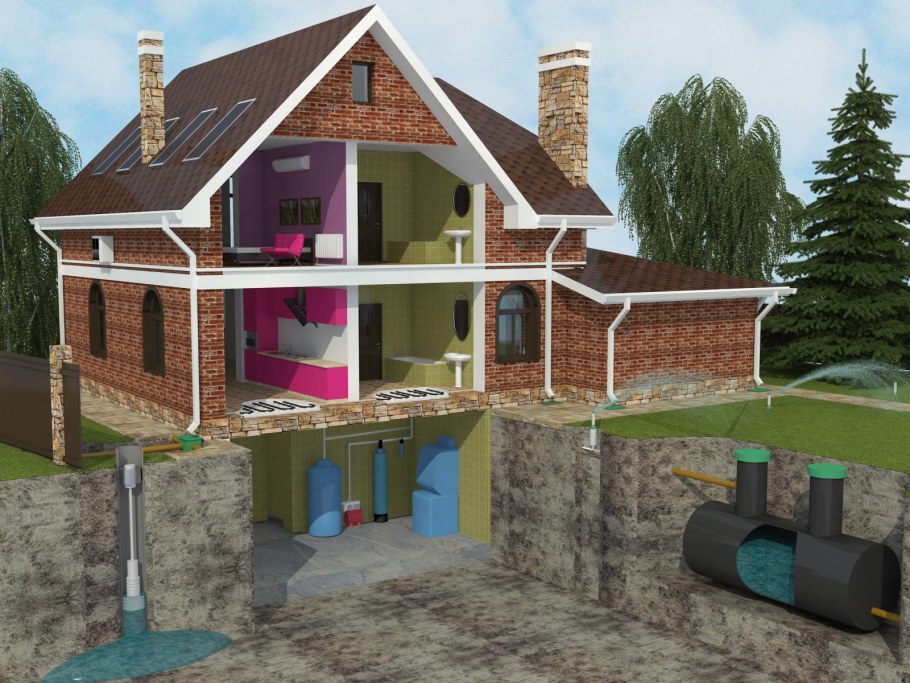 Септик для цокольного этажа