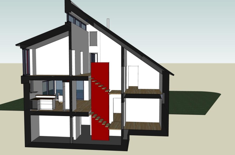 Дом со смещенными этажами