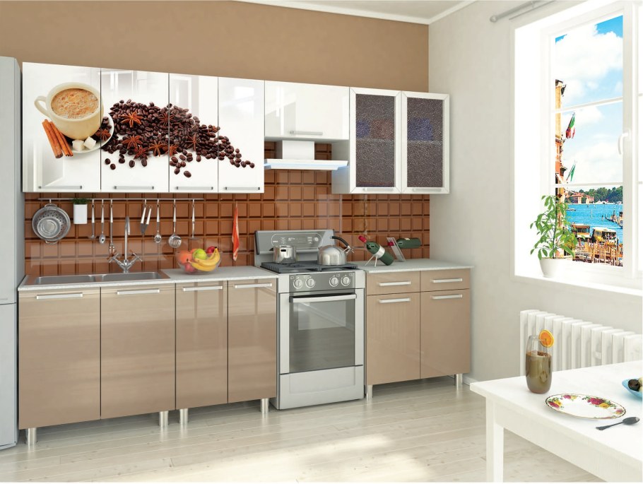 Модульный кухонный гарнитур танго олива ТЭКС