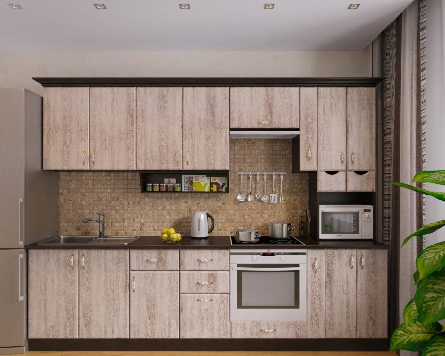 Кухня мокко кофе с молоком/шоколад 2.2 м