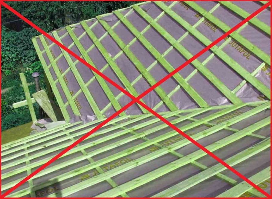 Обрешетка вальмовой кровли