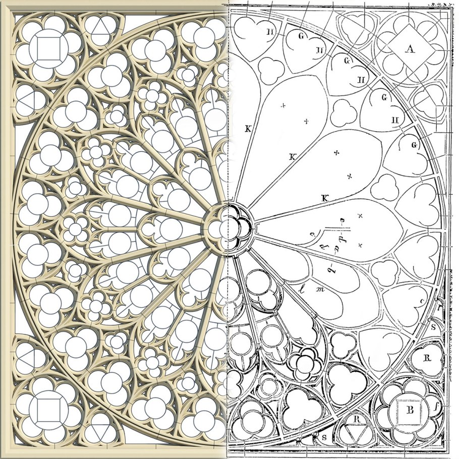 Готический витраж эскиз