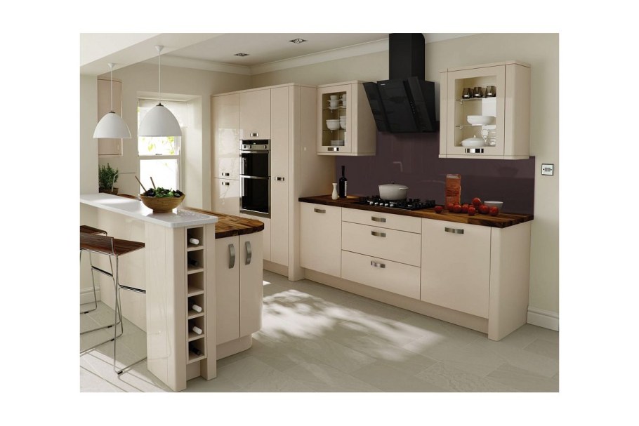 Кухонный гарнитур угловой с барной стойкой