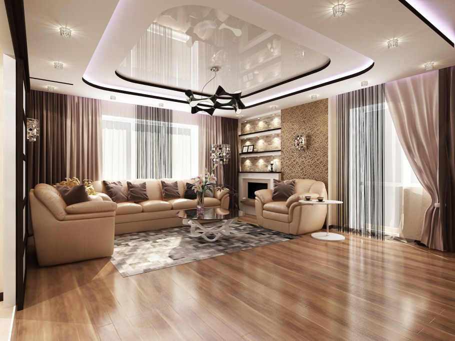 Потолок в гостиной