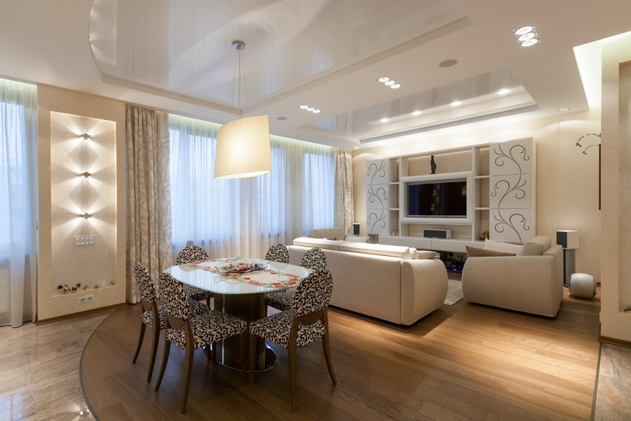 Интерьеры трехкомнатных квартир в стиле эконом класса