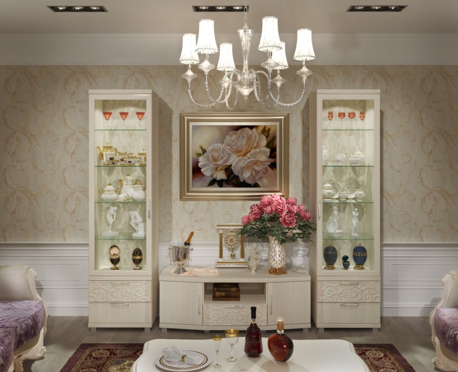 Стенка Джулия Аристократ+патина золото