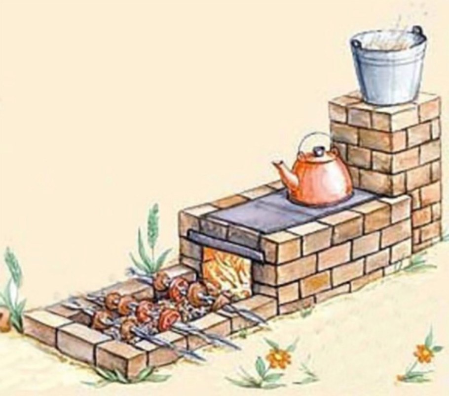 Мангал из кирпича