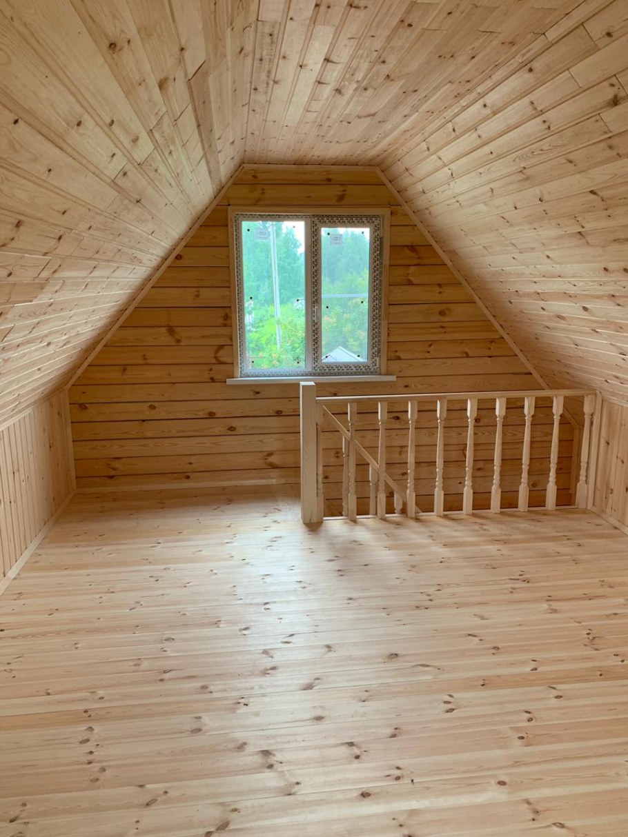 Отделка второго этажа на даче