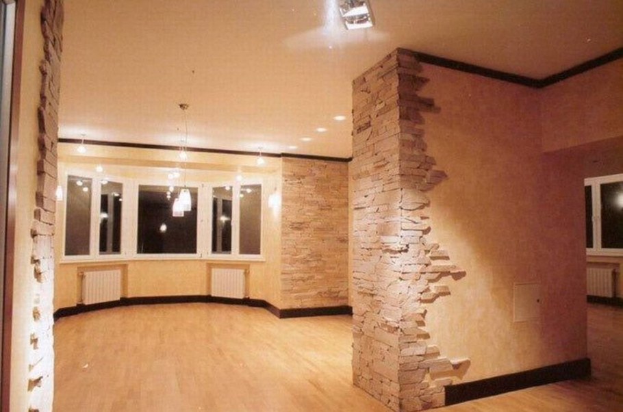Декоративный кирпич в интерьере